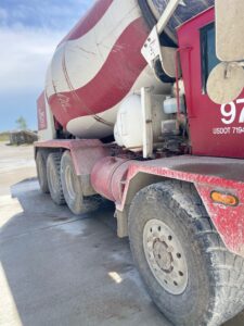 2012 Terex 4 axle front discharge mixer truck for sale.